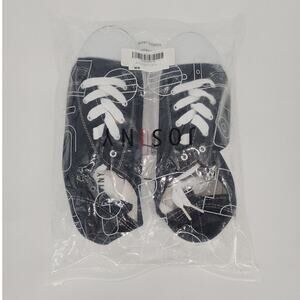 Josiny Black & White Canvas Lace-Up Sneakers Men’s Size 9